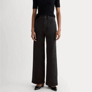 Everlane The Way High Sailor Jean in Washed Black
